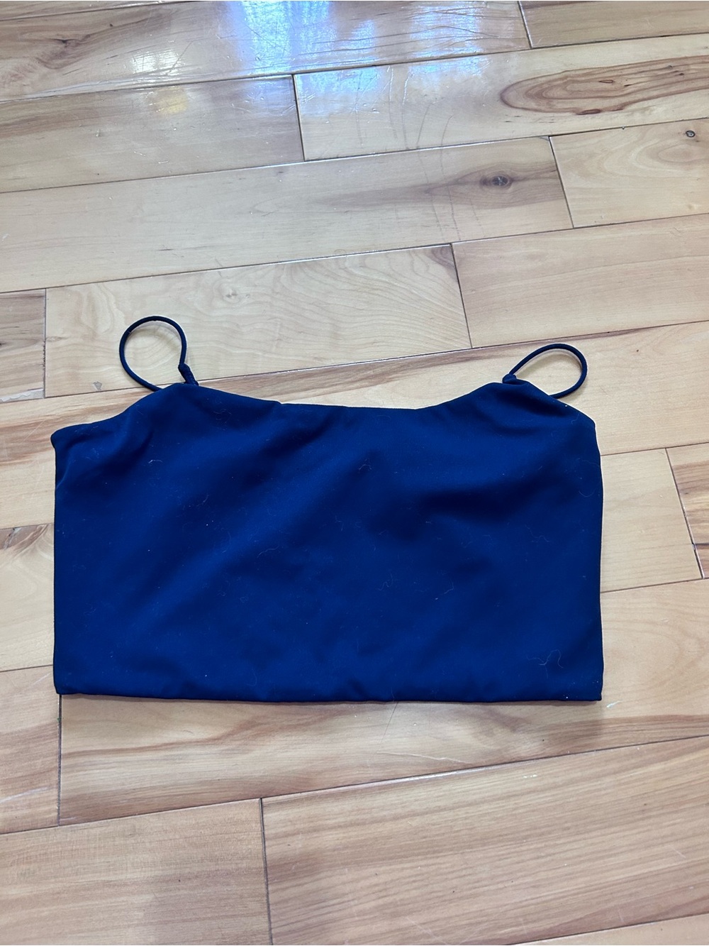 Garage Navy Blue Spaghetti Strap Crop Camisole